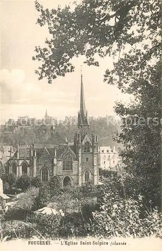 AK / Ansichtskarte Fougeres Kirche Saint Sulpice Kat. Fougeres