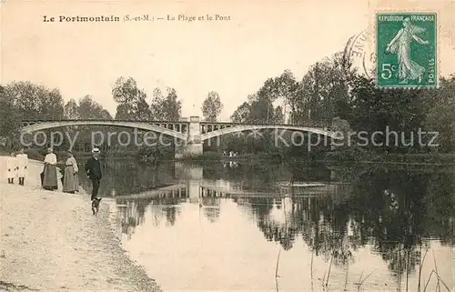 AK / Ansichtskarte Noyen sur Seine Portmontain Plage Pont Kat. Noyen sur Seine