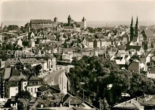 AK / Ansichtskarte Nuernberg Panorama Burg Sebalduskirche Kat. Nuernberg