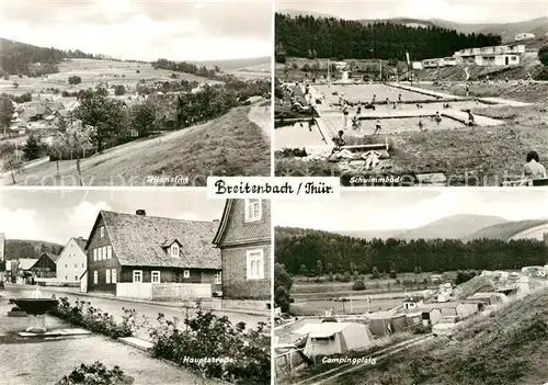 AK / Ansichtskarte Breitenbach Eichsfeld Schwimmbad Hauptstrasse Campingplatz Panorama Kat. Leinefelde Worbis