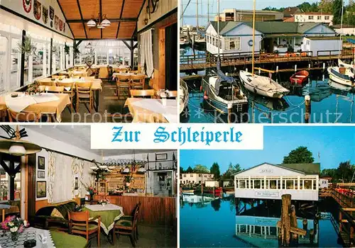 AK / Ansichtskarte Bad Arnis Schlei Cafe Restaurant Zur Schleiperle