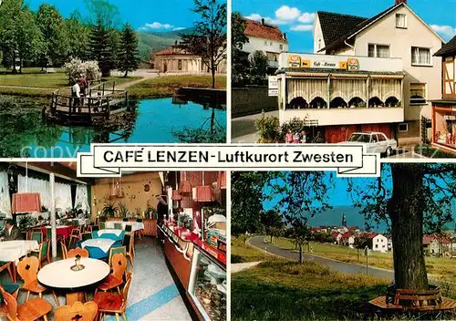 AK / Ansichtskarte Zwesten Bad Cafe Lenzen Hotel Restaurant Panorama Kat. Bad Zwesten