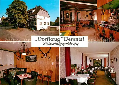 AK / Ansichtskarte Derental Gasthaus Pension Zum Dorfkrug Bundeskegelbahn Kat. Derental