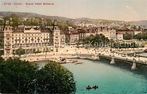 AK / Ansichtskarte Zuerich ZH Grand Hotel Bellevue Limmat Bruecke