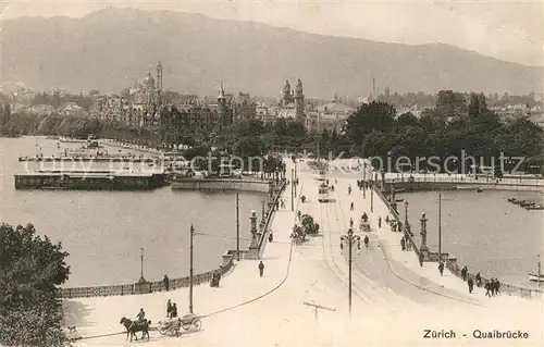 AK / Ansichtskarte Zuerich ZH Quaibruecke