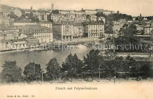 AK / Ansichtskarte Zuerich ZH Stadtpanorama mit Polytechnikum