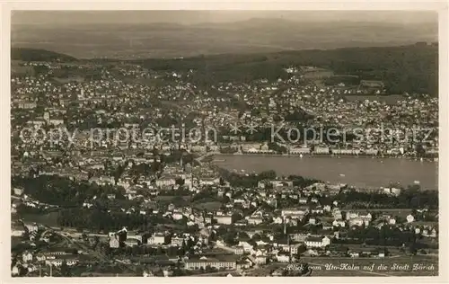 AK / Ansichtskarte Zuerich ZH Panorama Blick vom Uto Kulm auf die Stadt Zuerichsee