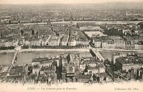 AK / Ansichtskarte Lyon France Vue generale prise de Fourviere Kat. Lyon