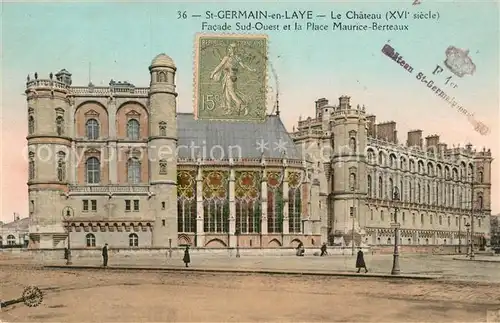 AK / Ansichtskarte Saint Germain en Laye Chateau XVI siecle Place Maurice Berteaux Kat. Saint Germain en Laye