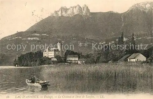 AK / Ansichtskarte Duingt Lac d Annecy Chateau et Dent de Lanfon Kat. Duingt