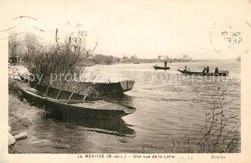 AK / Ansichtskarte La Menitre Panorama Boote Loire Kat. La Menitre