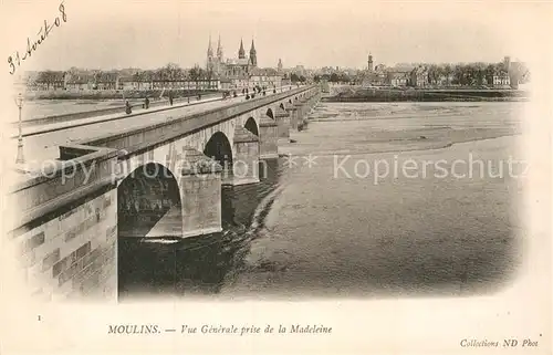 AK / Ansichtskarte Moulins Allier Panorama Madeleine Kat. Moulins