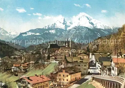 AK / Ansichtskarte Berchtesgaden Teilansicht mit Watzmann Kat. Berchtesgaden