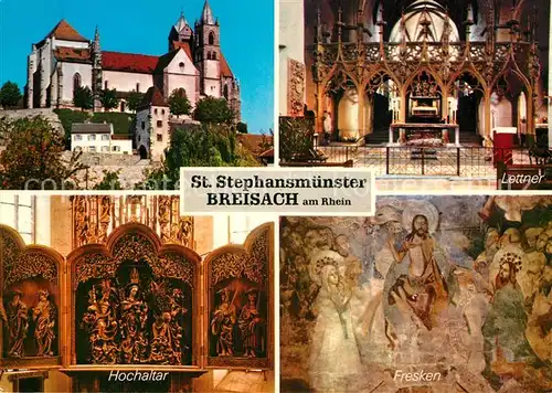 AK / Ansichtskarte Breisach Rhein Sankt Staphansmuenster Lettner Hochaltar Fresken  Kat. Breisach am Rhein