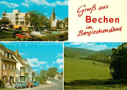 Bechen Rheinland Kirche Weide Teilansicht  Kat. Kuerten