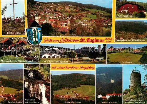 St Englmar Proetter Wasserspiele am Muehlbogenbach Kloster Kostenz Panorama  Kat. Sankt Englmar