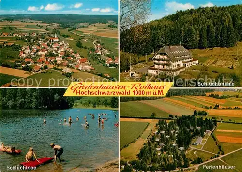 Grafenhausen Schwarzwald Fliegeraufnahme Schluechtmuehle Schluechtensee Ferienhaeuser Kat. Grafenhausen