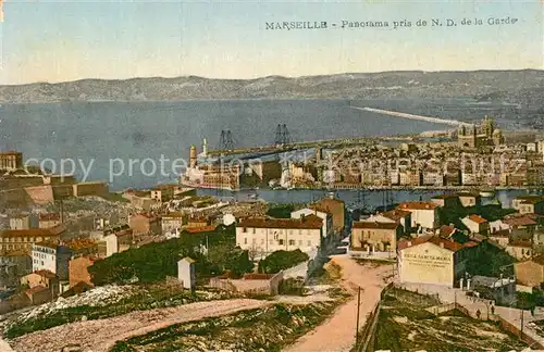 AK / Ansichtskarte Marseille Bouches du Rhone Fliegeraufnahme Garde Hafen