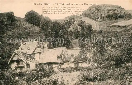 AK / Ansichtskarte Auvergne Region Habitation dans la Montagne Kat. Clermont Ferrand