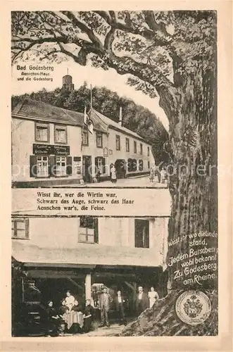 AK / Ansichtskarte Bad Godesberg Die Lindenwirtin Gasthaus zum Godesberg Kat. Bonn