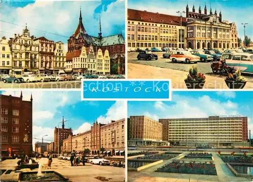 Rostock Mecklenburg Vorpommern Thaelmann Platz Rathaus Lange Strasse Interhotel Warnow Kat. Rostock