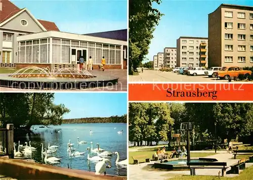 Strausberg Brandenburg Haus der NVA Klub am See Schwimmhalle Artur Becker Str Straus See Fichteplatz Kat. Strausberg