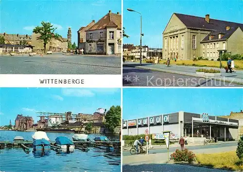 Wittenberge Prignitz Am Stern Kulturhaus Hafen HO Kaufhalle Kat. Wittenberge