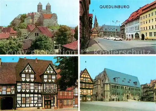 Quedlinburg Schloss Markt Klopstockhaus Rathaus Kat. Quedlinburg