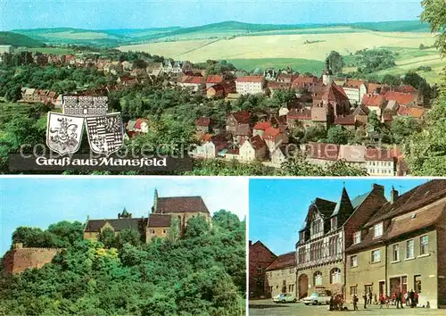 Mansfeld Suedharz Panorama Ehem Schloss Rathaus Kat. Mansfeld Suedharz