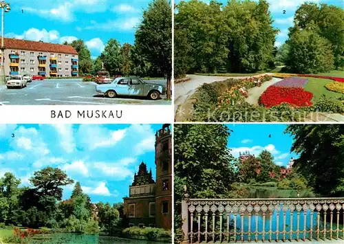 Bad Muskau Oberlausitz PdF Park Moorbad Schlossruine Kat. Bad Muskau
