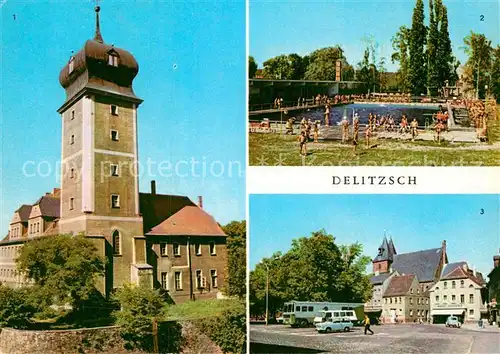 Delitzsch Schloss Bad Markt Kat. Delitzsch