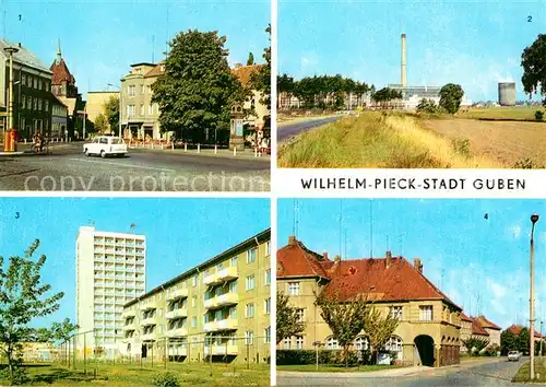 Guben Wilh Pieck Str VEB Chemiefaserkombinat Hochhaus in Obersprucke Karl Marx Str Kat. Guben