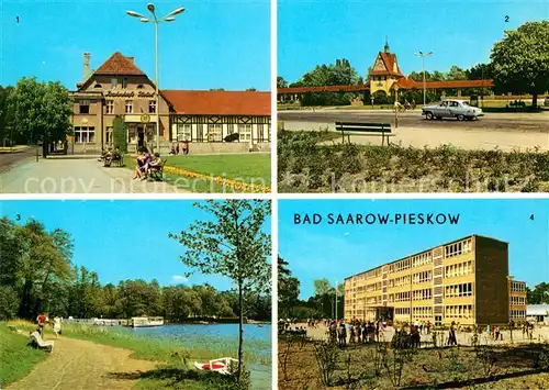 Bad Saarow Pieskow Bahnhofs Hotel Johannes Becher Platz Schiffsanlegestelle Maxim Gorki Schule Kat. Bad Saarow