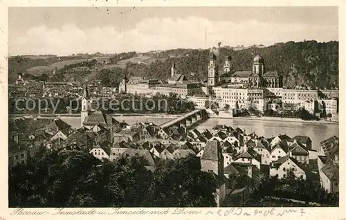 AK / Ansichtskarte Passau Innstadt und Innseite mit Dom Kat. Passau