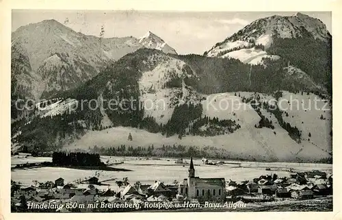 AK / Ansichtskarte Hindelang mit Breitenberg Rotspitze und Horn Kat. Bad Hindelang