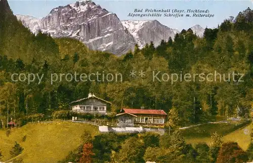 AK / Ansichtskarte Bad Reichenhall Alpengaststaette Schroffen mit Reiteralpe Kat. Bad Reichenhall