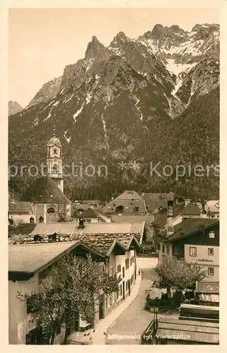 AK / Ansichtskarte Mittenwald Bayern mit Viererspitze Kat. Mittenwald