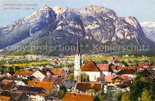 AK / Ansichtskarte Garmisch Partenkirchen mit Kramer Kat. Garmisch Partenkirchen