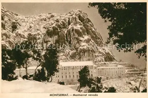 AK / Ansichtskarte Montserrat Kloster Montserrat nevado Kat. Spanien