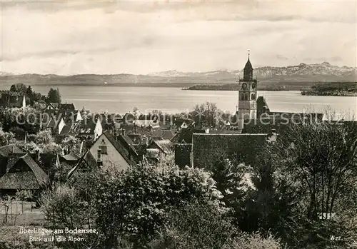 AK / Ansichtskarte ueberlingen Bodensee mit Alpenpanorama Kat. ueberlingen