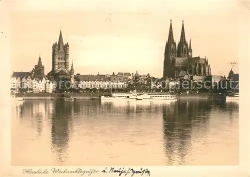 AK / Ansichtskarte Koeln Rhein Dom und Kirche Kat. Koeln