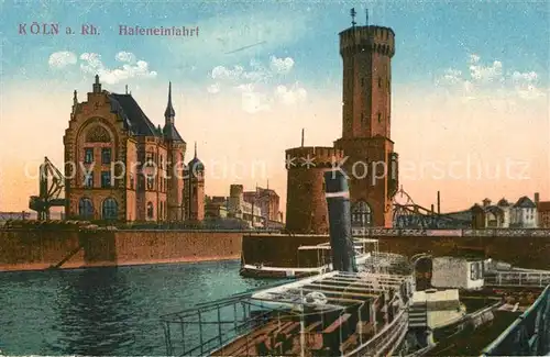 AK / Ansichtskarte Koeln Rhein Hafeneinfahrt Kat. Koeln