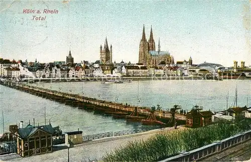 AK / Ansichtskarte Koeln Rhein Bruecke Dom Kat. Koeln