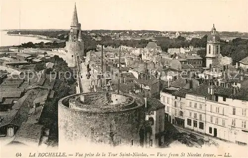 AK / Ansichtskarte La Rochelle Charente Maritime Vue prise de la Tour Saint Nicolas Kat. La Rochelle