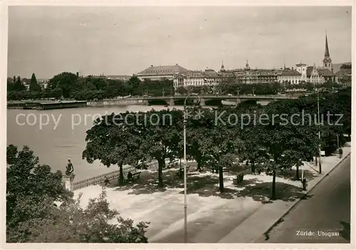 AK / Ansichtskarte Zuerich ZH Utoquai