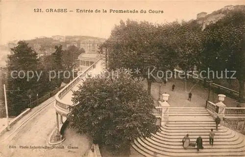 AK / Ansichtskarte Grasse Alpes Maritimes Entree de la Promenade du Cours Kat. Grasse