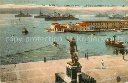 AK / Ansichtskarte Toulon Var Carre du Port Genie Maritime et la Dorse Monument Kat. Toulon