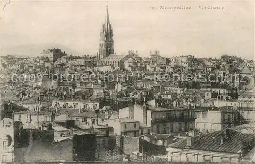 AK / Ansichtskarte Montpellier Herault Vue generale avec Cathedrale Kat. Montpellier