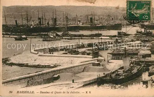 AK / Ansichtskarte Marseille Bouches du Rhone Bassins et Quais de la Joliette