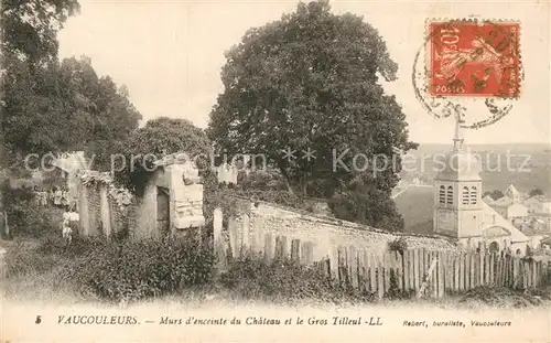 AK / Ansichtskarte Vaucouleurs Murs d enceinte du Chateau et le Gros Tilleul Kat. Vaucouleurs